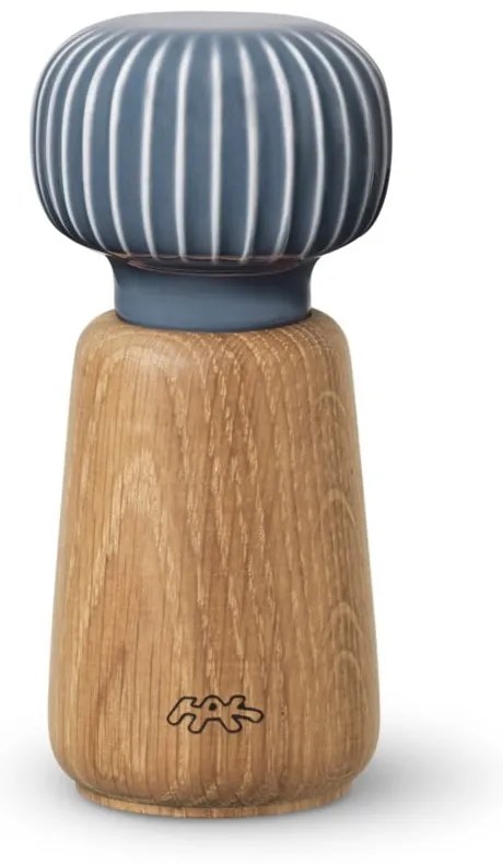 Мелничка за подправки от дъбово дърво с антрацитен детайл от порцелан Hammershoi, височина 13 см Hammershøi - Kähler Design