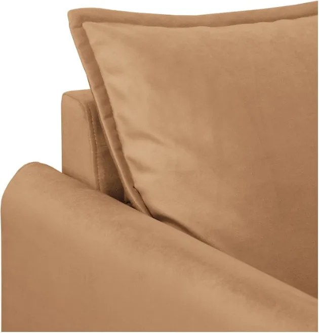 Кафяв кадифен диван 138 cm Juli – Ropez