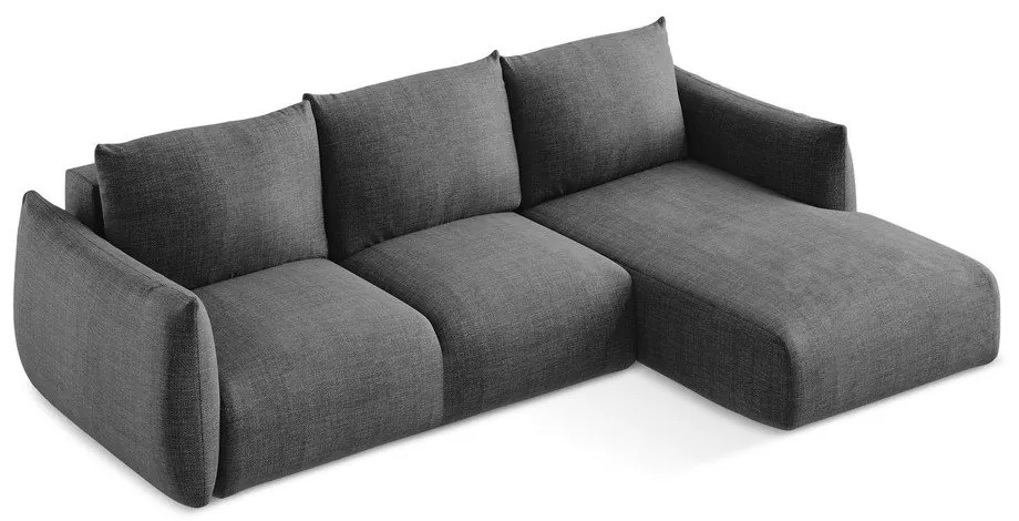 Тъмносив сгъваем ъглов диван (десен ъгъл) Leila – Makamii