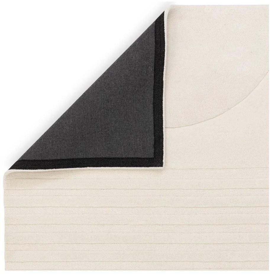 Бял вълнен килим 160x230 cm Olsen - Asiatic Carpets