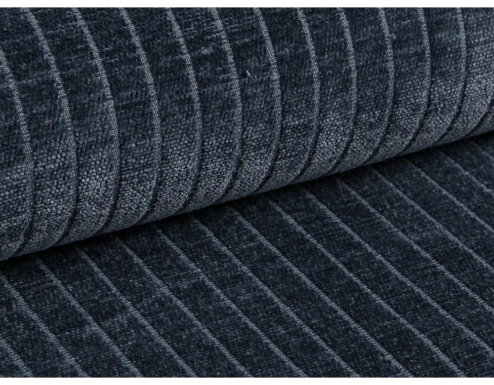 Тъмносин диван от рипсено кадифе 364 cm Bergano – Cosmopolitan Design