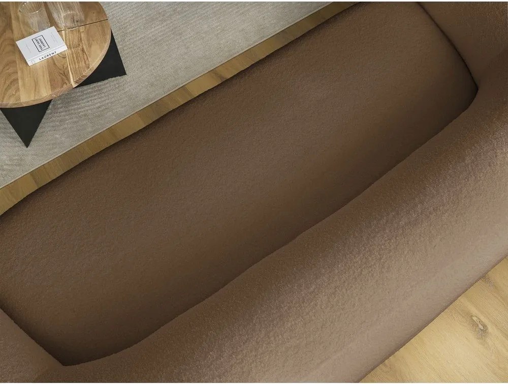 Кафяв диван от прежда с примки от букле 193 cm Elina – Bobochic Paris