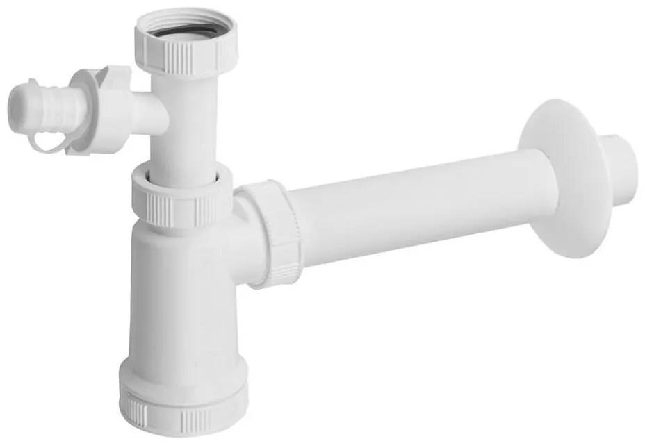 Bruckner - Сифон за мивка с разклонение DN40 бял