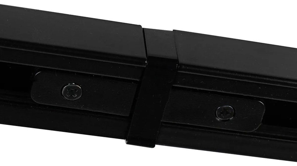 Модерна релсова система с 5 прожектора 1-фазен черен - Jeany