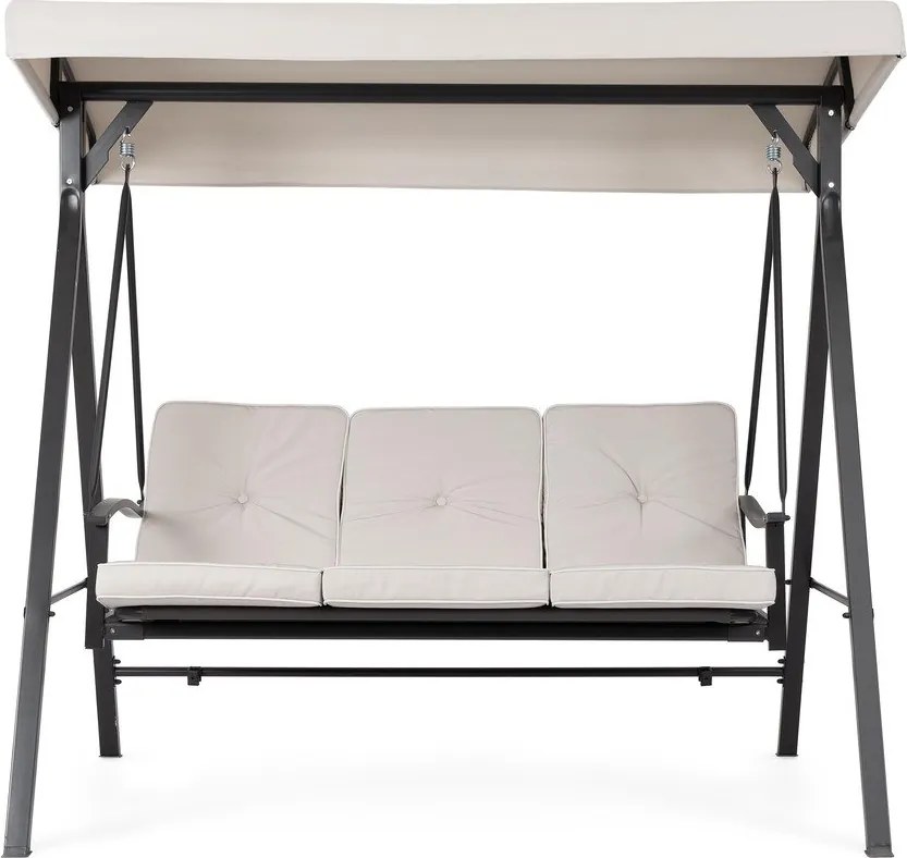 Антрацитна/бежова градинска люлка метална Taurus – Bizzotto