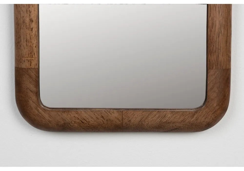 Стенно огледало от масивно дърво 26x120 cm Nyko – White Label