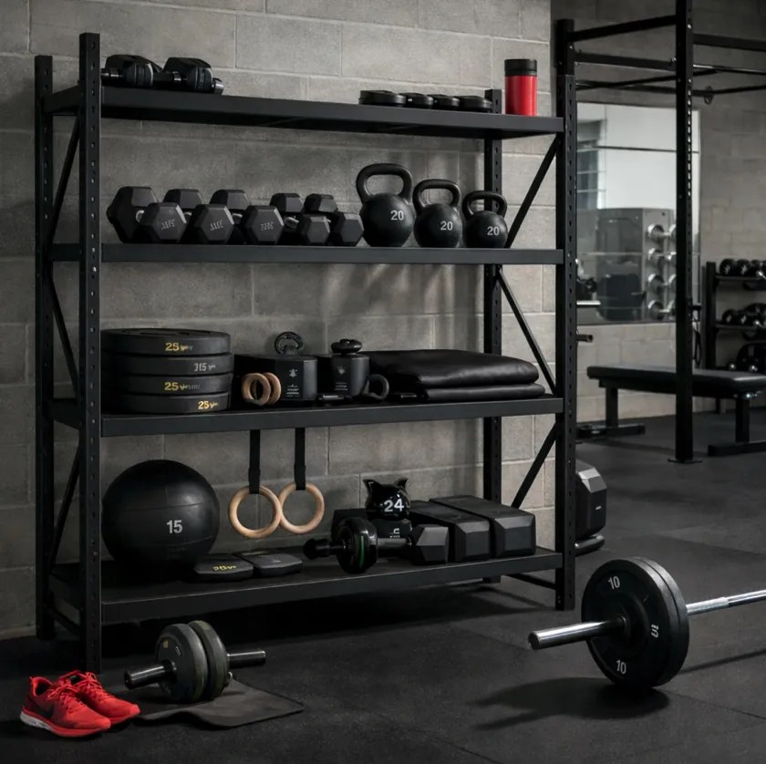 Метален стелаж за склад, гараж и работилница - 800 кг, 4 рафта 200x200x60