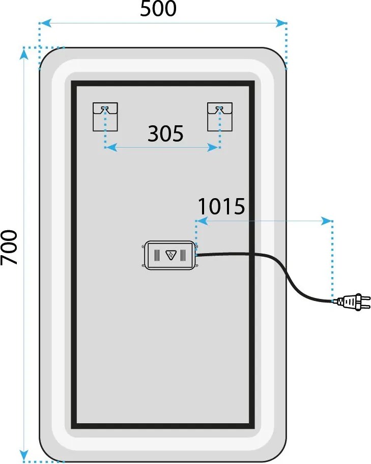 Огледало LED MARLO 70X50