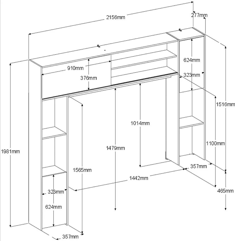 Рафтова система за холни мебели Eden-Fusiko-Leuko