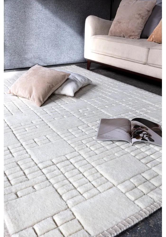 Кремав ръчно изработен вълнен килим 160x230 cm Empire – Asiatic Carpets