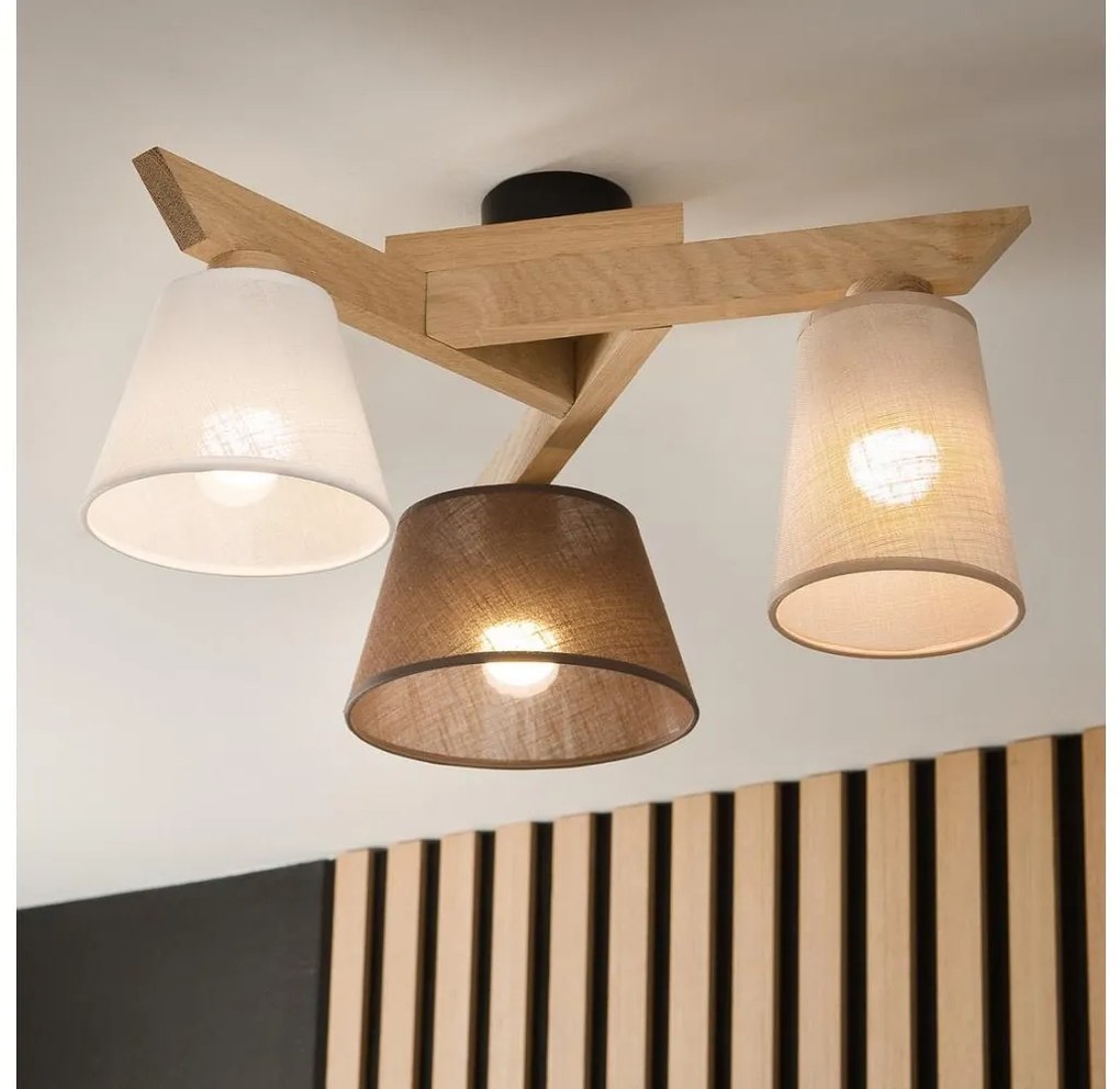 Brilagi - LED  Полилей за повърхностен монтаж ANTHONY 3xE14/40W/230V дъб