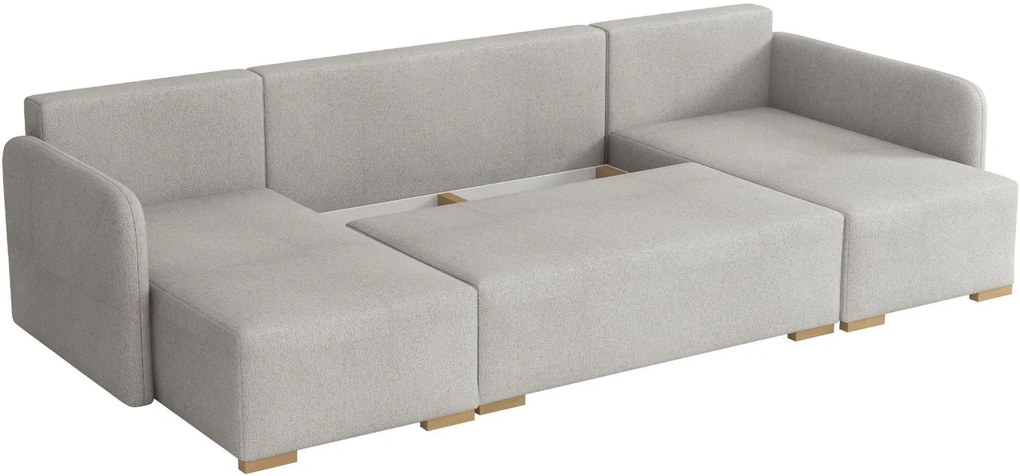 Ъглов диван Комо U-светло сив