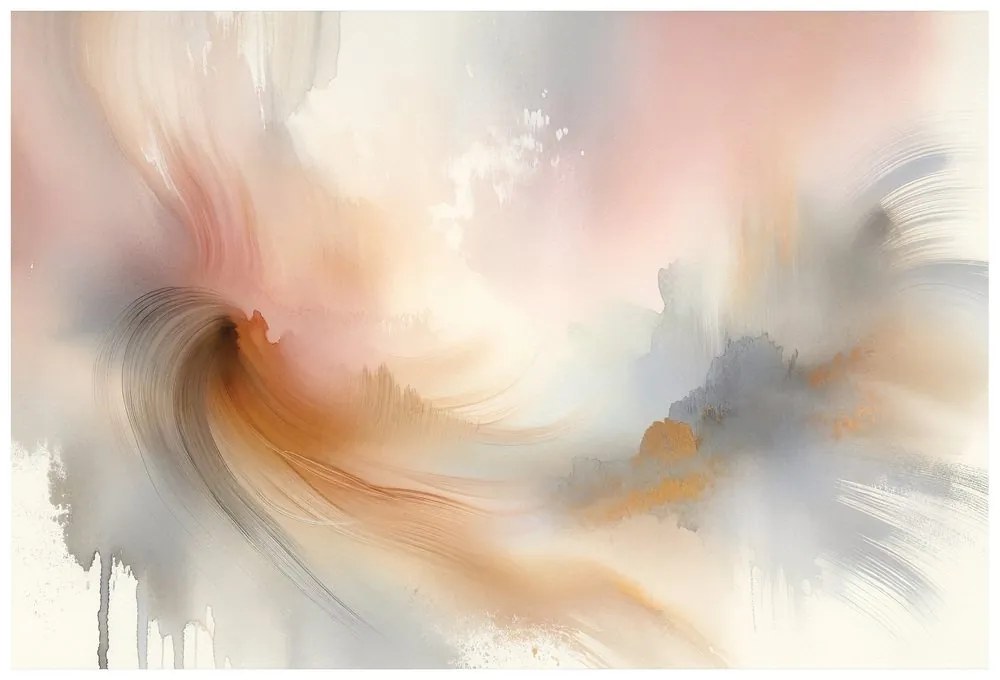 Самозалепващ фототапет – Пастелни абстрактни акварелни щрихи