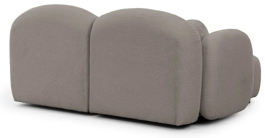 Сив ъглов диван от прежда с примки от букле (ляв ъгъл) Orbit – Ropez