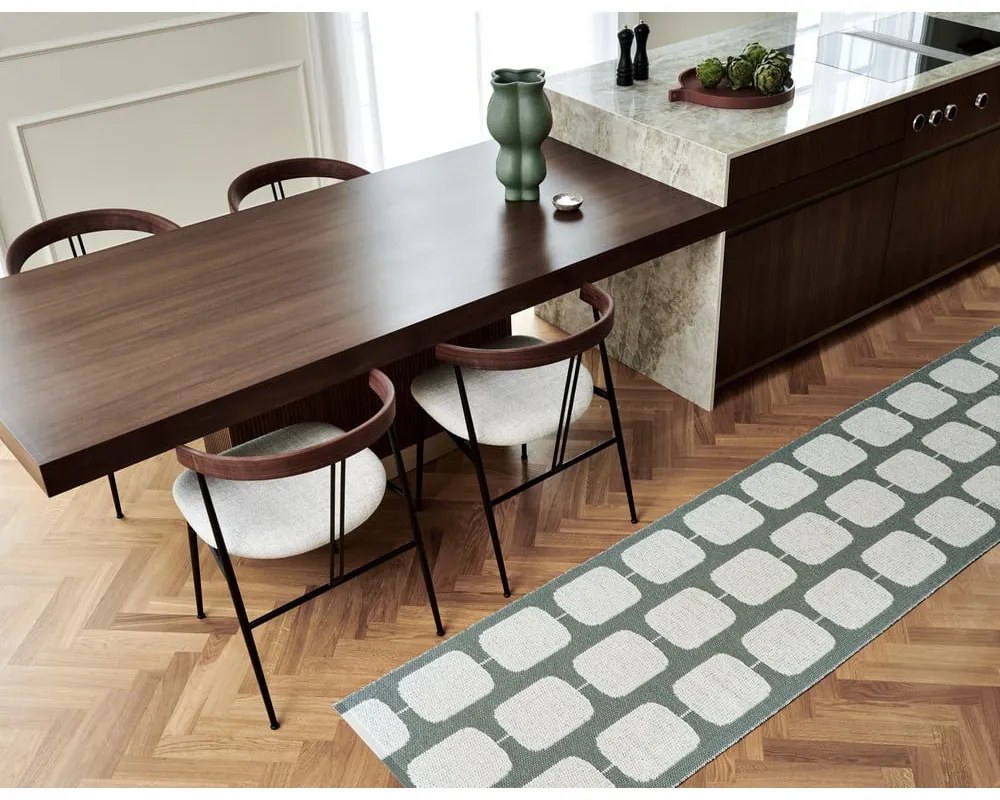 Зелена и кремава пътека за открито и закрито 70x200 cm Sten Army – Pappelina