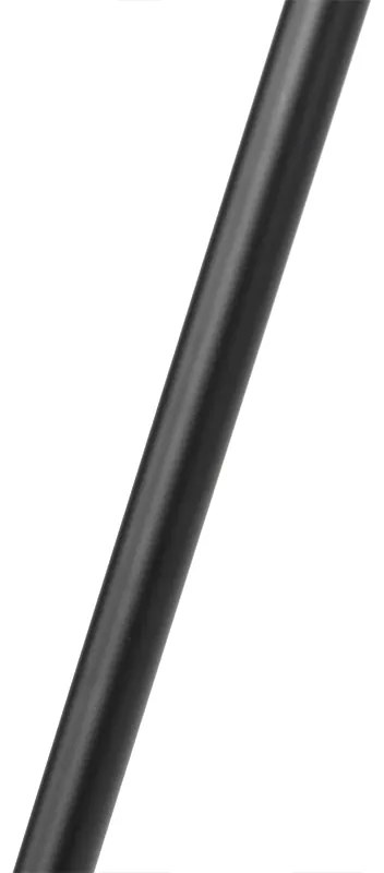 Ръстикална подова лампа триножник черна с ратан абажур - Kata