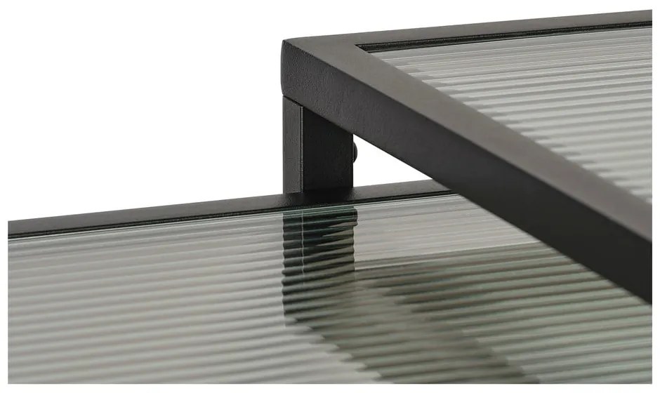 Масички за кафе от черно стъкло в комплект от 2 бр. 60x60 cm Bronco - Unique Furniture