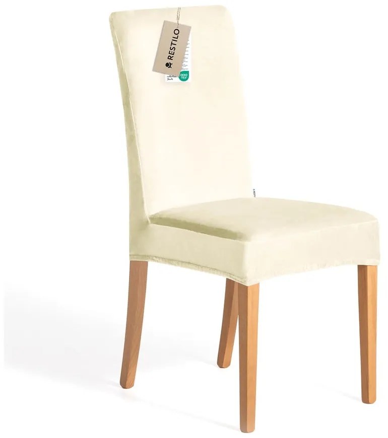 Кремави ластични покривала за стол в комплект от 4 бр. 48 cm Sento – Restilo