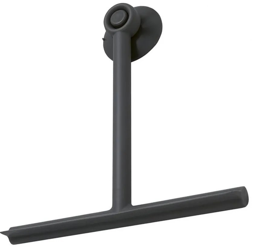 Черна стъргалка с държач 22 cm Gedy Gummy – Sapho