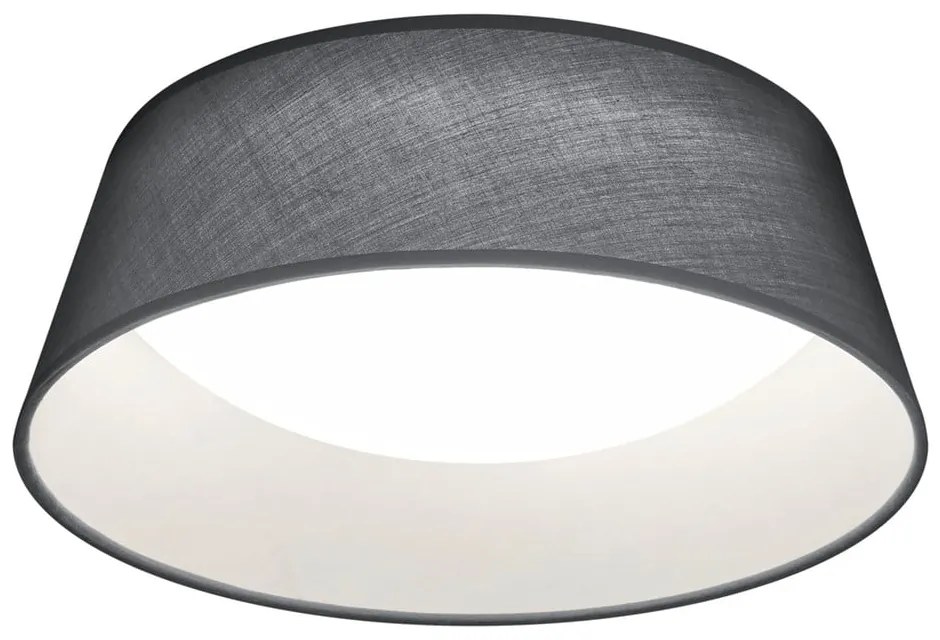 Черно LED осветително тяло за таван с текстилен абажур Ponts – Trio