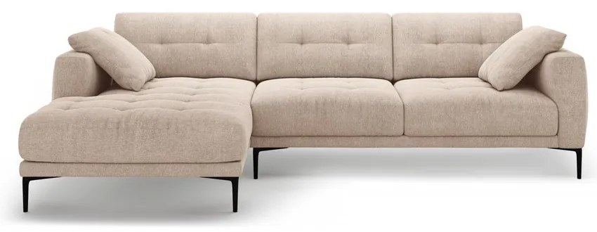 Светлокафяв ъглов диван (ляв ъгъл) Bemy – Micadoni