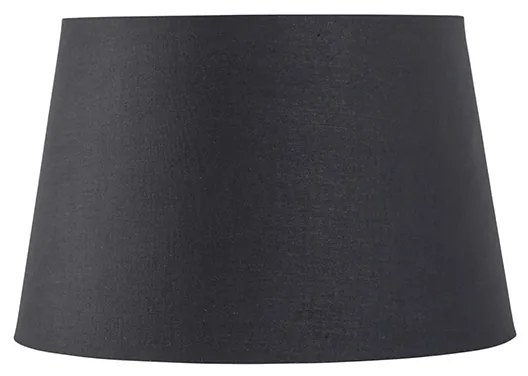 Черен памучен абажур със златен интериор 25/20/16