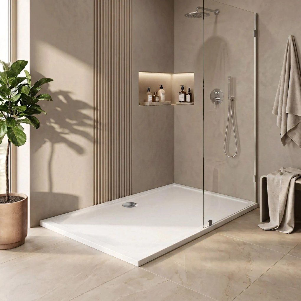 Корито за душ кабина -акрилно Rea Savoy White 80x100