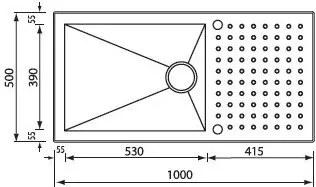 мивка Sanitec Punto Quadra 1V