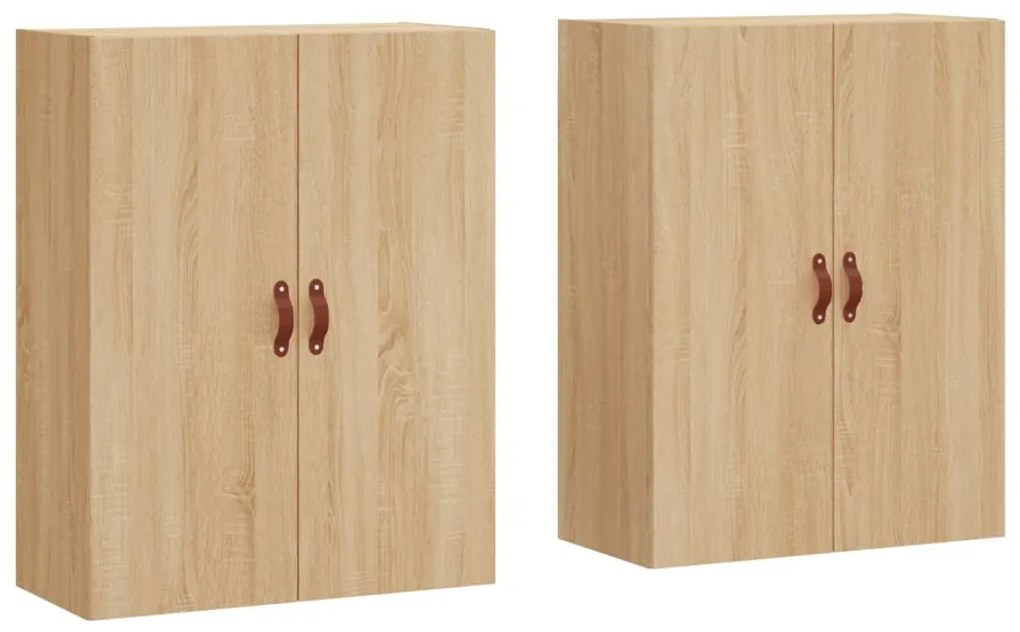 3195598 vidaXL Стенни шкафове, 2 бр, дъб сонома, 69,5x34x90 см