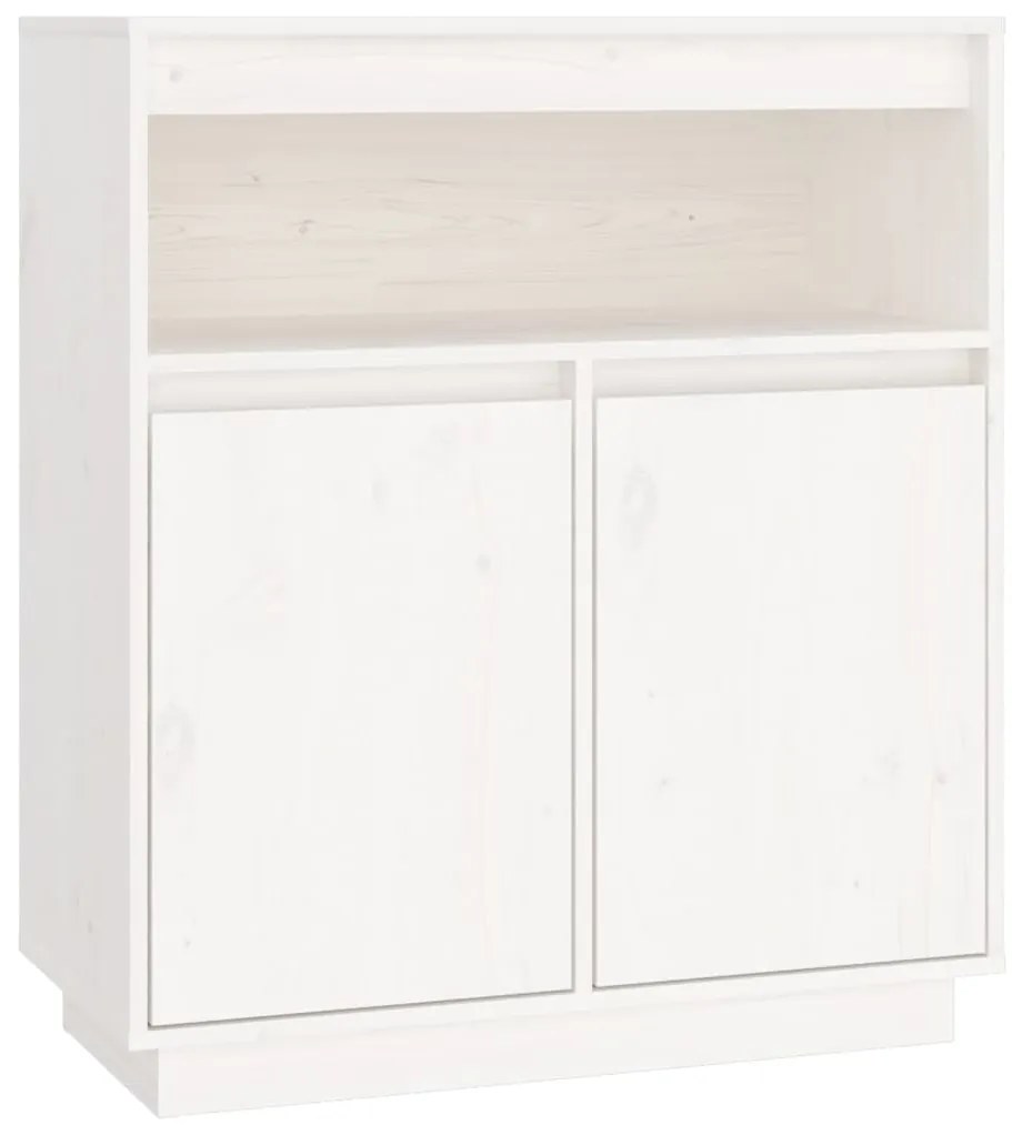 814385 vidaXL Сайдборд, бял, 70x34x80 см, бор масив