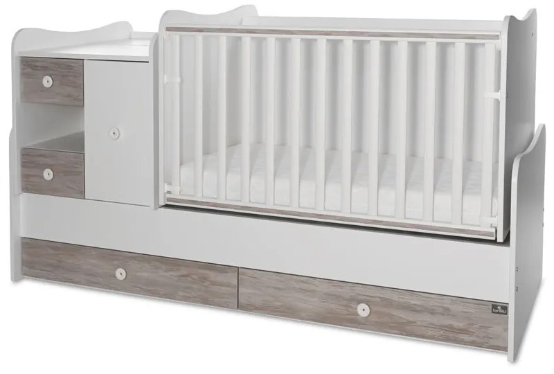 LORELLI Classic Трансформиращо се легло-люлка 190/72 см. MINI MAX БЯЛО/АРТ