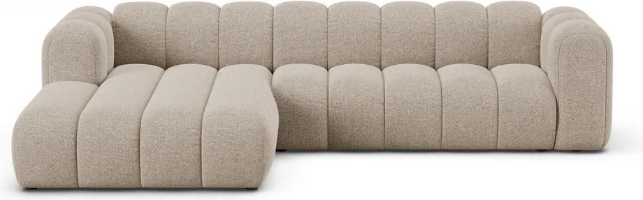 Бежов шенилов ъглов диван (ляв ъгъл) Lupine – Micadoni