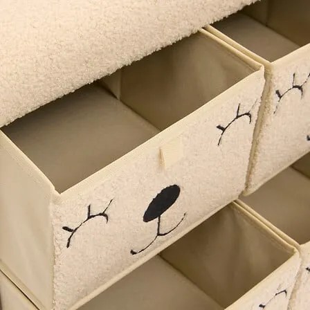 Детски сгъваем пуф atmosphera Ezzio, 40×38×50 cm, Букле, MDF