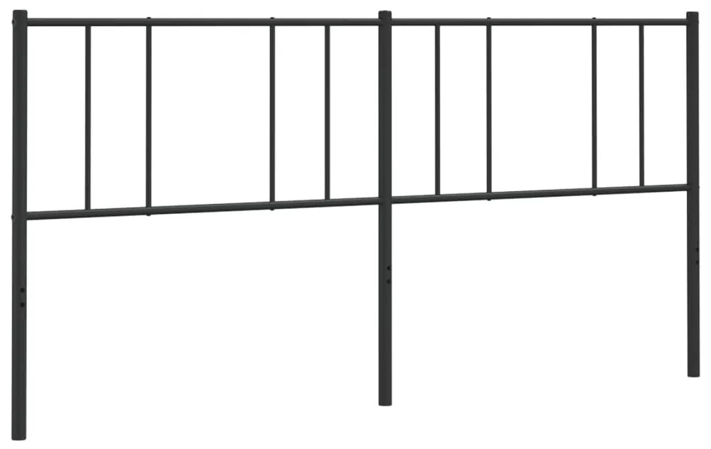 352516 vidaXL Метална табла за глава, черна, 180 см