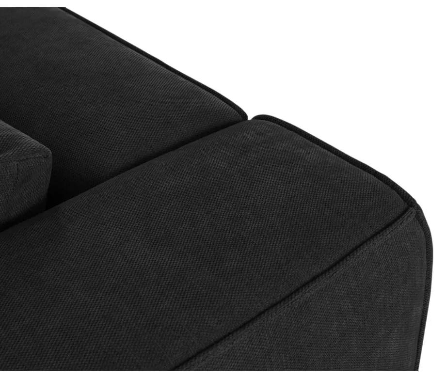 Черен ъглов U-образен диван Esther – Milo Casa