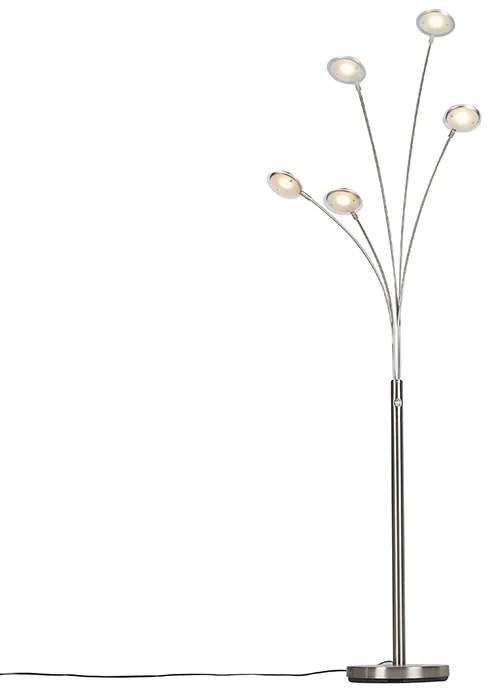 Подова лампа от стомана с LED с сензорен димер - Sixties Trento