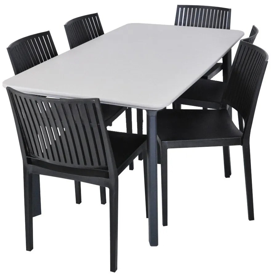 Черен пластмасов градински стол Bars - Rojaplast