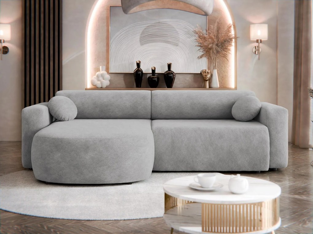 Ъглов диван Nicelo-Сиво