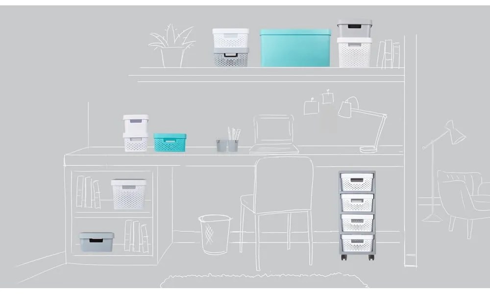 Simpla Gordinho сива кутия за съхранение Infinity - Curver