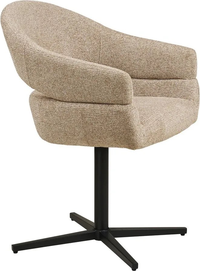 Бежов тапициран трапезен стол с подлакътници Dover – House Nordic