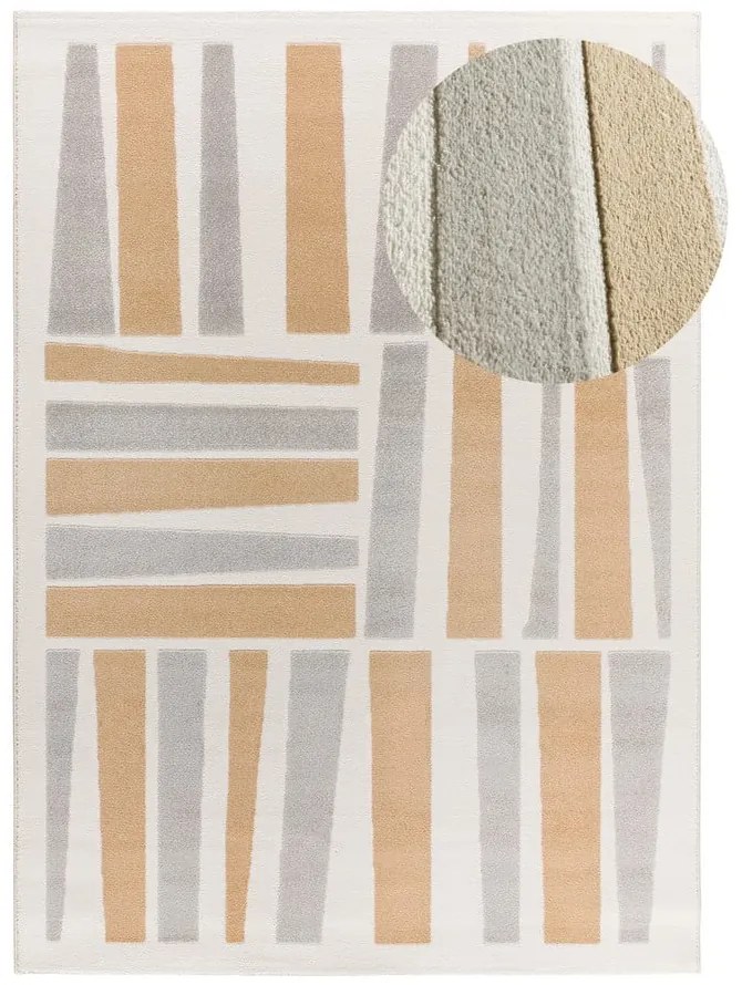 Килим в светлосив и кремав цвят 133x190 cm Flora – Universal