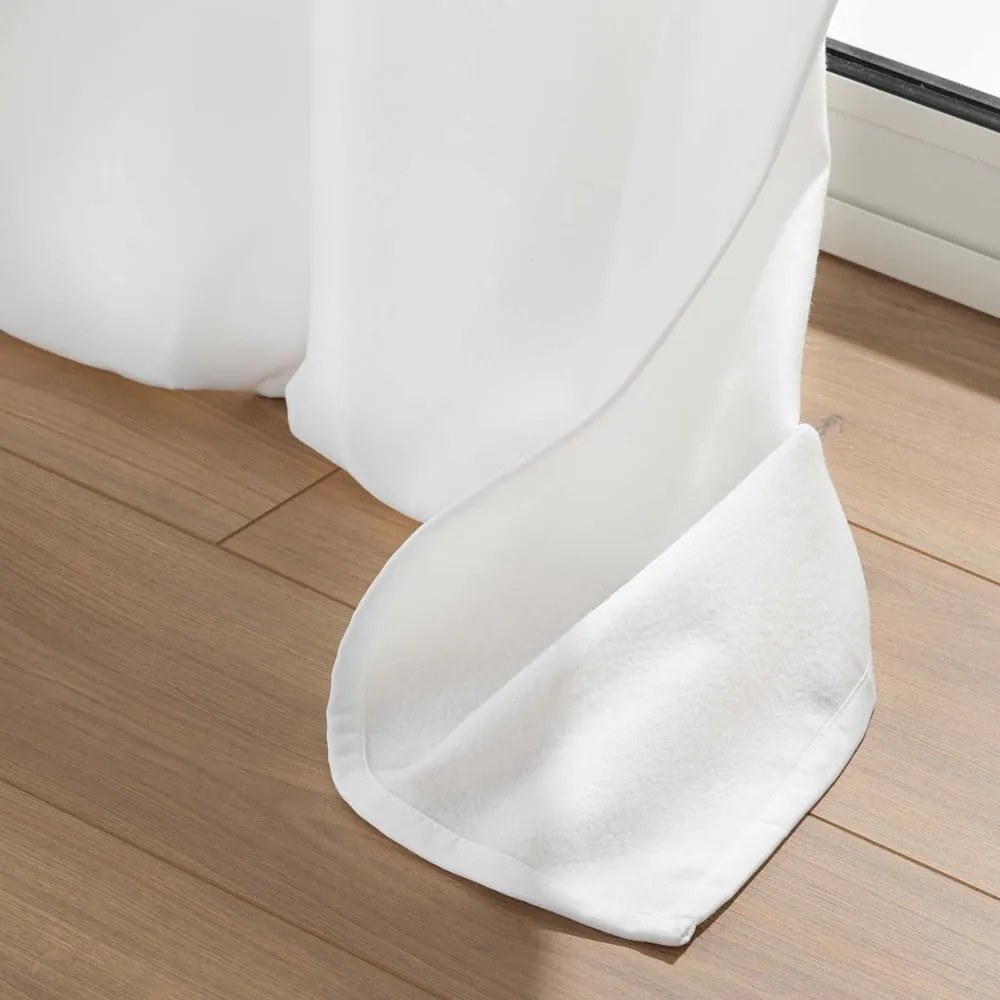 Бяло термо перде от микрофибър 135x260 cm Micropolar – douceur d'intérieur