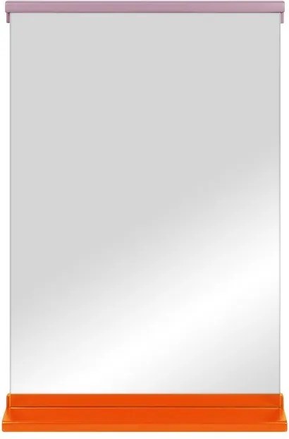 Стенно огледало с рафт масивно дърво 50x75 cm Lun – noo.ma