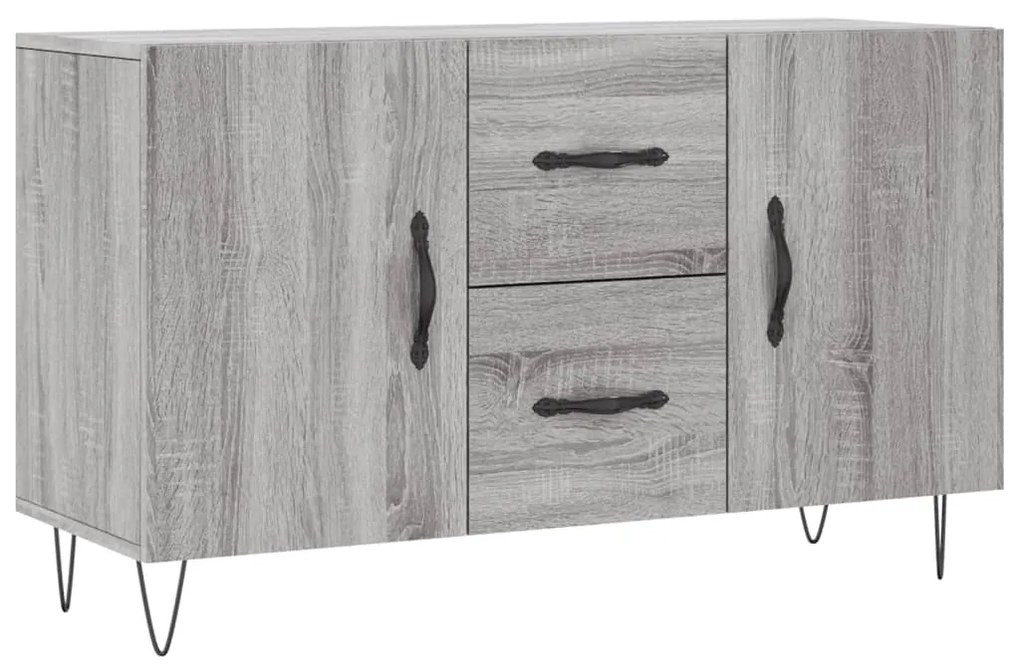 828170 vidaXL Сайдборд, Сив сонома, 100x36x60 см, инженерно дърво