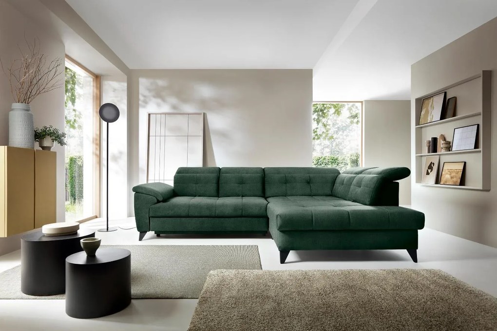 Ъглов диван Ferin-Prasino-Right