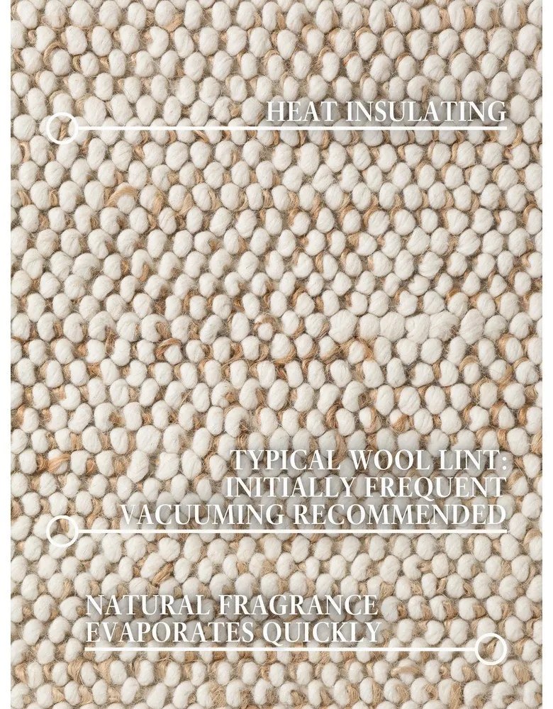 Бежов ръчно изработен килим със смес от вълна 80x150 cm Peas – Villeroy&Boch