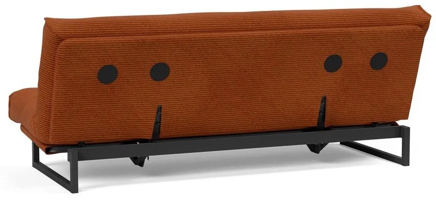 Оранжев сгъваем диван от рипсено кадифе 200 cm Fraction – Innovation