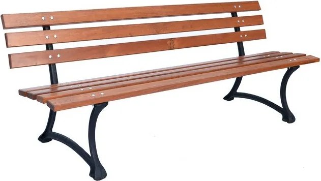 Градинска пейка от масивно дърво в естествен цвят – Rojaplast