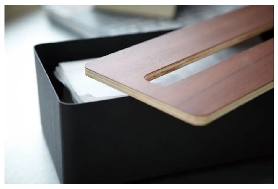 Черна кутия за хартиени носни кърпички Tsu Rin - YAMAZAKI