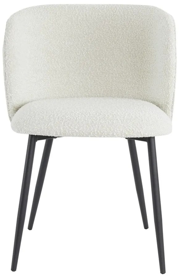 Бял тапициран трапезен стол Elyna – Light &amp; Living